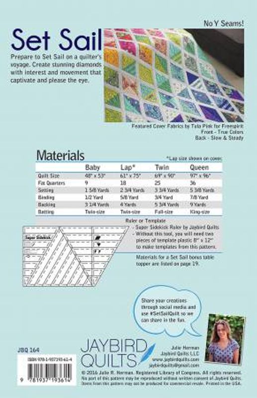 Jaybird Quilts, Set Sail mønster